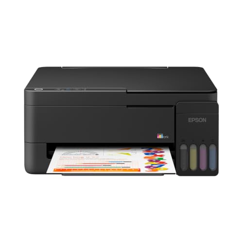 Epson EcoTank L3310 (New Launch) InkTank A4 Colour Printer, Scanner, Copier for Home & Office, 5760x1440dpi Resolution, Low Printing Cost at just 9 Paise per Black Print and 33 Paise per Colour Print