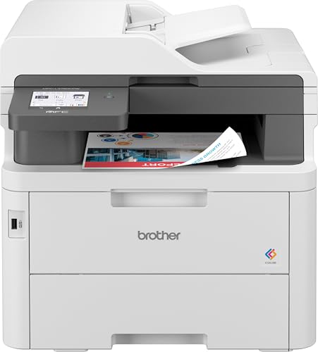 Brother MFC-L3760CDW (New Launch) Auto Duplex Color Laser Printer, 3.5” Touch Screen Display, (Print Scan Copy Fax), 512 MB Memory, ADF, WiFi Dual Band WiFi Direct LAN USB, 26 PPM, Free Installation