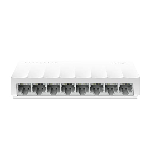 TP-Link LS1008 8-Port 10/100Mbps Fast Ethernet Unmanaged Desktop Switch | Green Ethernet Technology | Plug and Play | Fanless Design, Energy-Efficient | Ideal for Home and Office Network Expansion Hub